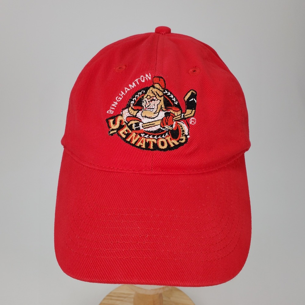 Binghamton Senators Hockey Hat Red Adjustable AHL Stadium Giveaway Cap